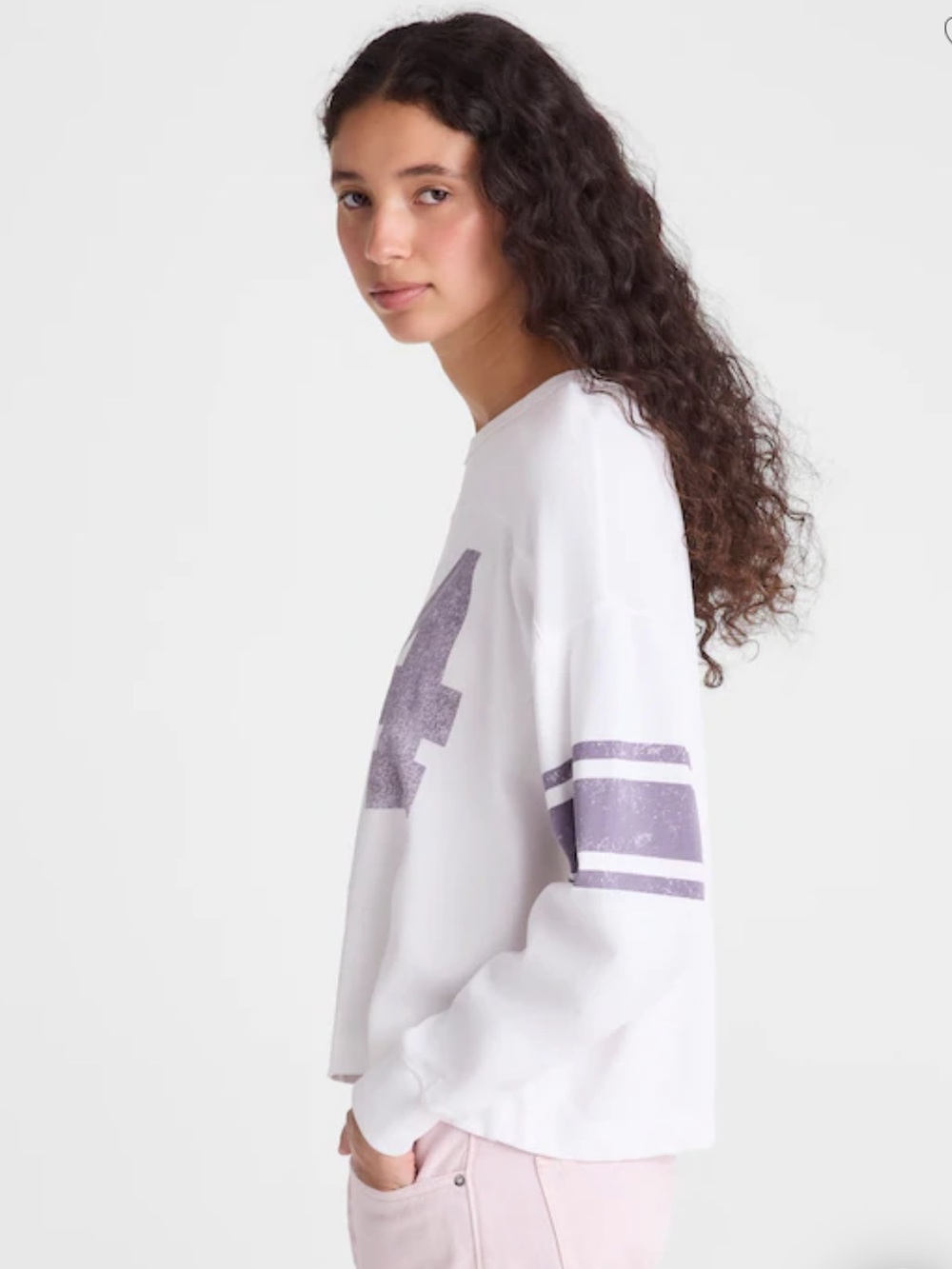 Madewell The Relaxed Crewneck Tee- '64 Graphic and Sleeve Stripes - Picture 4 of 9
